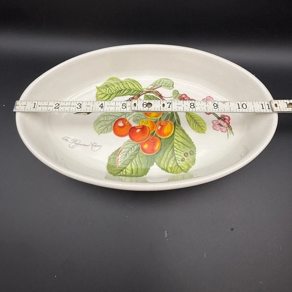 Vintage Portmeirion Pomona Oval Casserole Baker Bigarreau Cherry 11 Inch Cottage